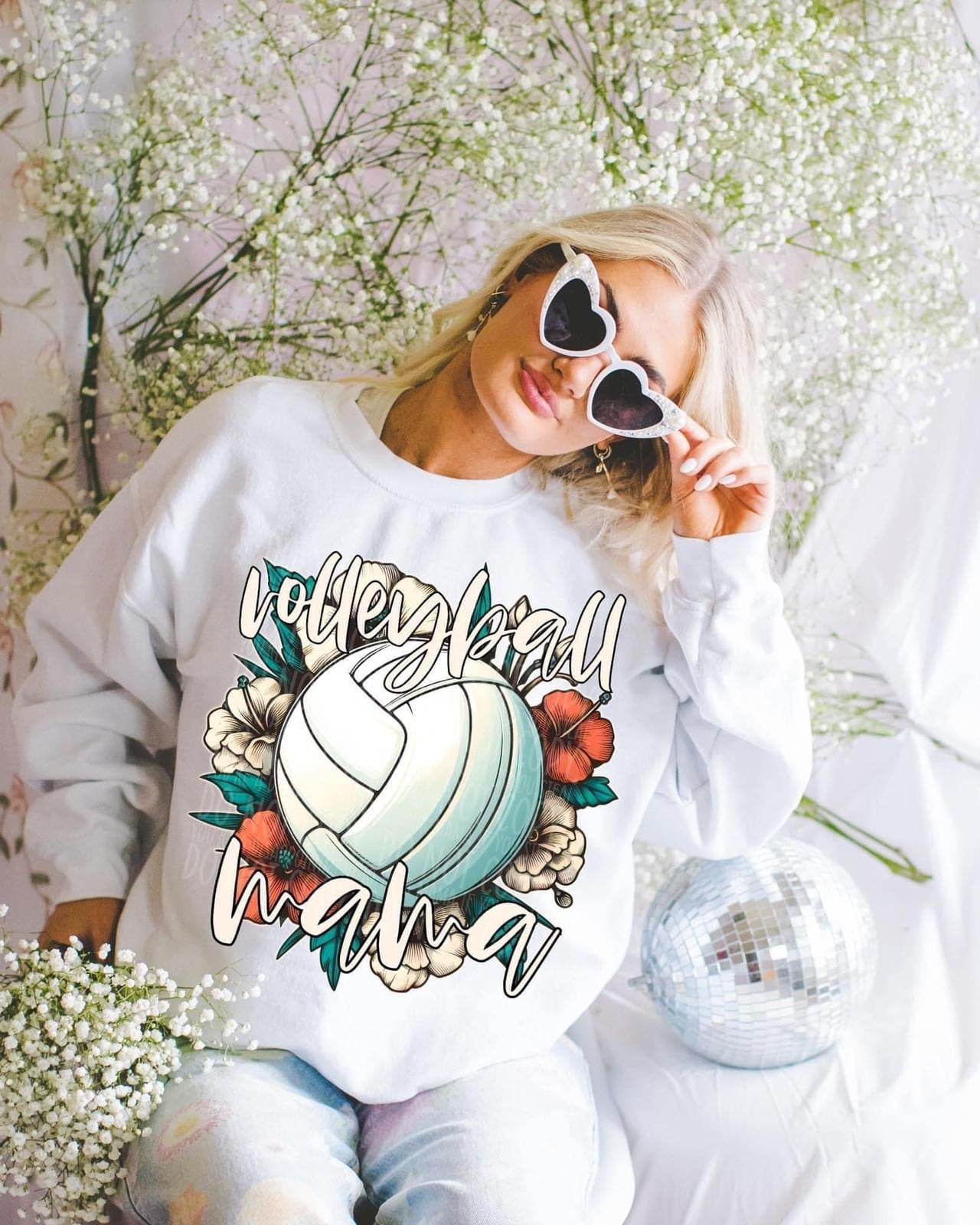 Sports Flowers  MaMa Crewneck Sweatshirt