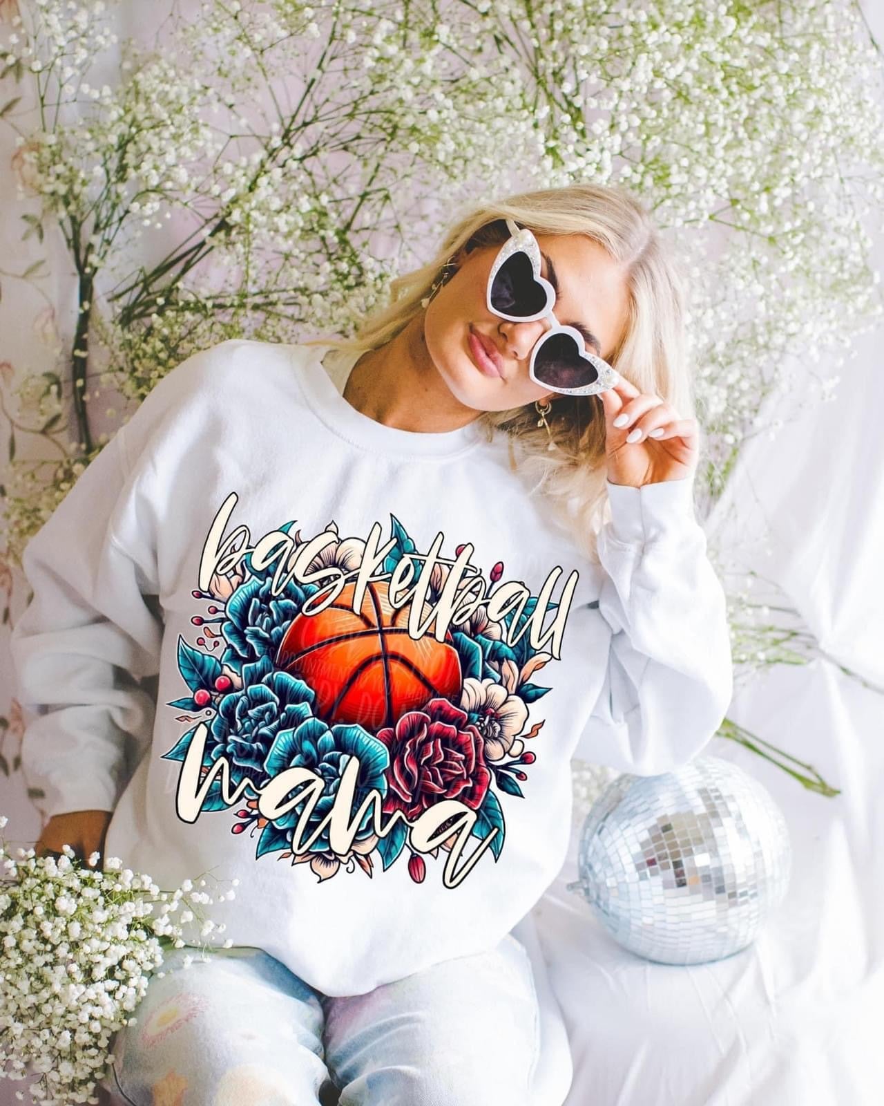 Sports Flowers  MaMa Crewneck Sweatshirt