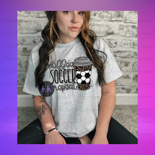 Coffee,SOCCER,Repeat T-Shirt